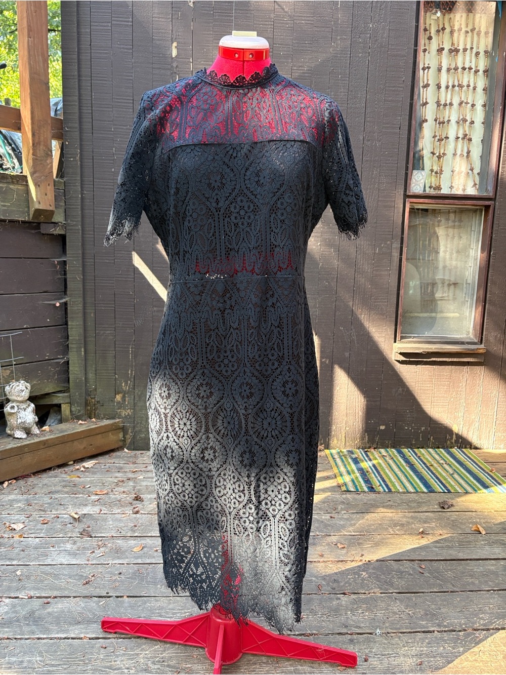 Lulu's Black Lace Midi Dress- Whimsigoth